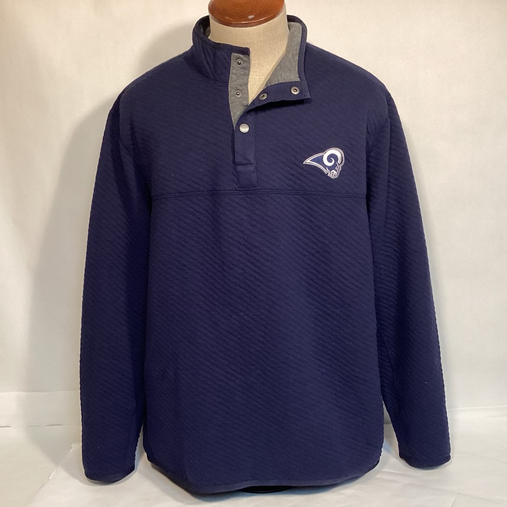 Los Angeles Rams Reversible Quilted Sweatshirt Tommy Bahama men’s size XL NFL